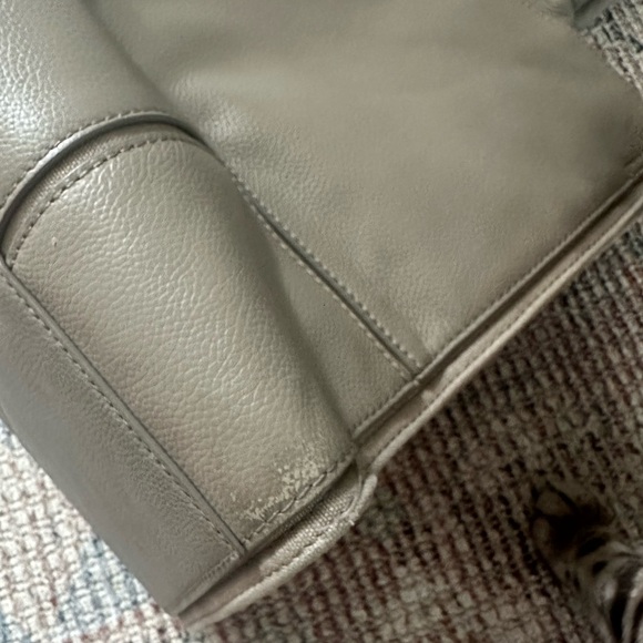 Tory Burch Ella Canvas Leather Tote in French Gray - Picture 11 of 12